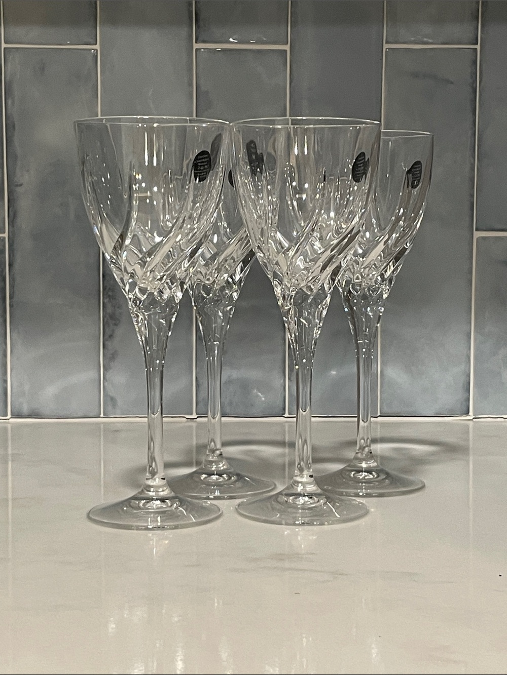 Royal Doulton Elegance lead crystal red wine glasses Italy set of 4 new in box